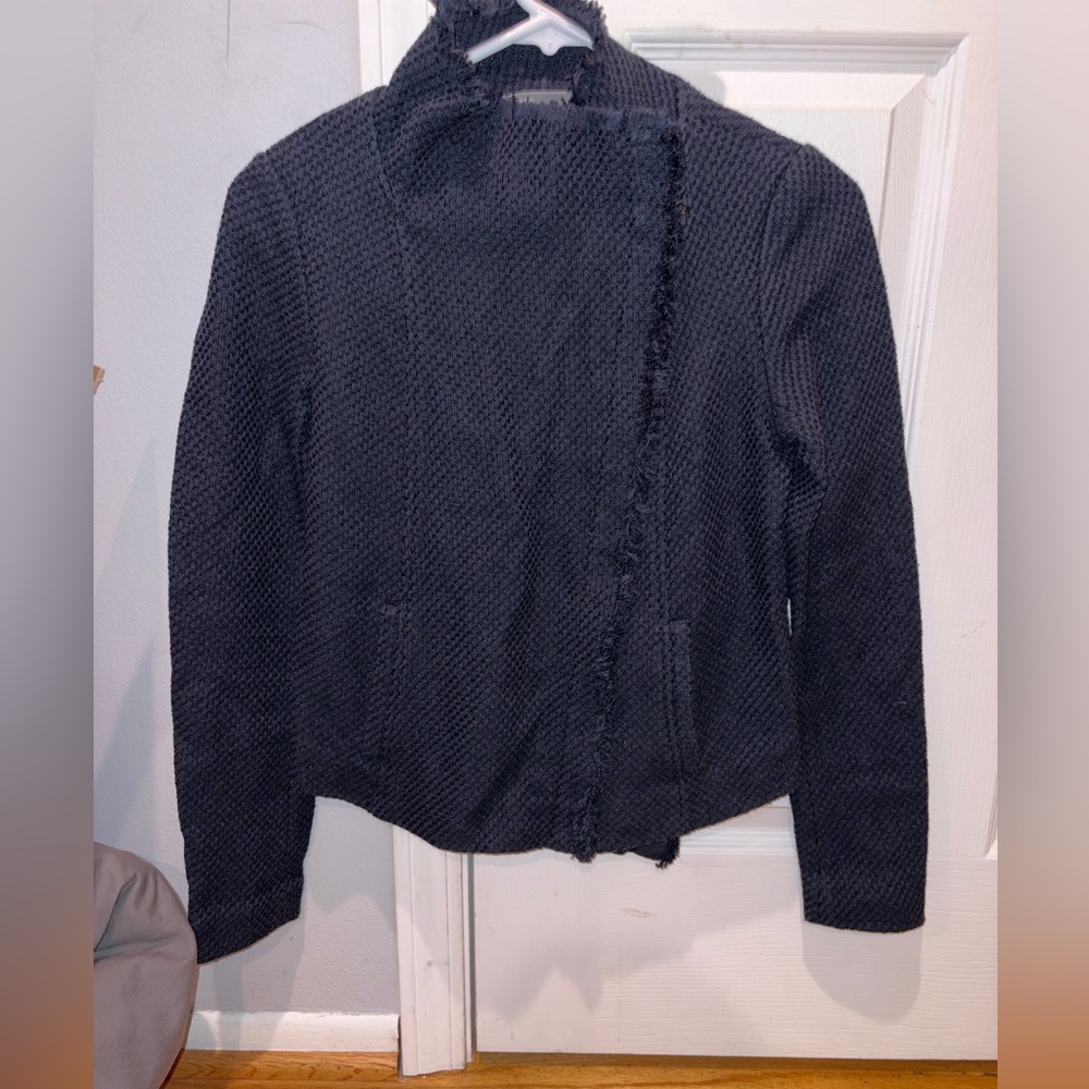 Vince black sweater zip up XS